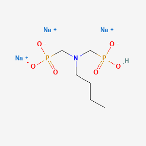 molecular formula C6H14NNa3O6P2 B579814 Trisodium hydrogen ((butylimino)bis(methylene))bisphosphonate CAS No. 16693-68-8