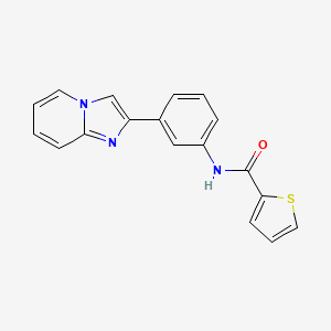 molecular formula C18H13N3OS B5798154 N-(3-(imidazo[1,2-a]pyridin-2-yl)phenyl)thiophene-2-carboxamide 