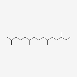 molecular formula C19H40 B579820 2,6,10,13-Tetramethylpentadecane CAS No. 17081-50-4