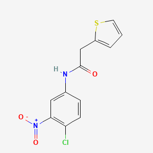 molecular formula C12H9ClN2O3S B5798205 N-(4-chloro-3-nitrophenyl)-2-(thiophen-2-yl)acetamide 