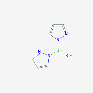 molecular formula C6H6BKN4 B579821 Potassium Bis(1-pyrazolyl)borohydride CAS No. 18583-59-0