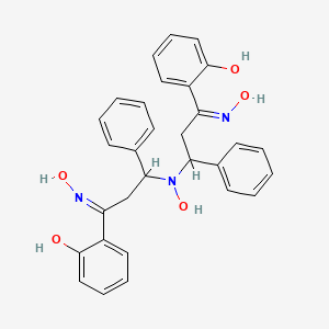 molecular formula C30H29N3O5 B579822 beta,beta'-Hydroxyiminobis(2'-hydroxy-beta-phenylpropiophenone)dioxime CAS No. 18732-52-0