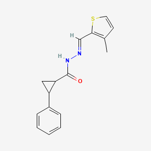 molecular formula C16H16N2OS B5798233 N'-[(E)-(3-METHYLTHIOPHEN-2-YL)METHYLIDENE]-2-PHENYLCYCLOPROPANE-1-CARBOHYDRAZIDE 