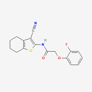 molecular formula C17H15FN2O2S B5798256 N-(3-cyano-4,5,6,7-tetrahydro-1-benzothiophen-2-yl)-2-(2-fluorophenoxy)acetamide 