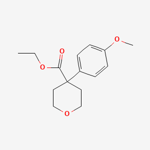 molecular formula C15H20O4 B5798264 Ethyl 4-(4-methoxyphenyl)oxane-4-carboxylate 