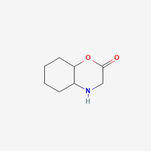 molecular formula C8H13NO2 B579830 Octahydro-2H-benzo[b][1,4]oxazin-2-one CAS No. 19180-77-9