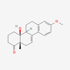 molecular formula C20H24O3 B579834 (4aS,4bS,12aS)-4a-hydroxy-8-methoxy-12a-methyl-3,4,4b,5,6,12-hexahydro-2H-chrysen-1-one CAS No. 17908-44-0