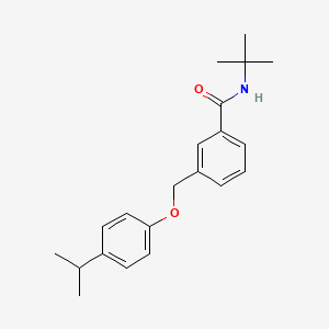 molecular formula C21H27NO2 B5798357 N~1~-(TERT-BUTYL)-3-[(4-ISOPROPYLPHENOXY)METHYL]BENZAMIDE 