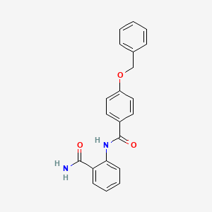 molecular formula C21H18N2O3 B5798385 4-(benzyloxy)-N-(2-carbamoylphenyl)benzamide 