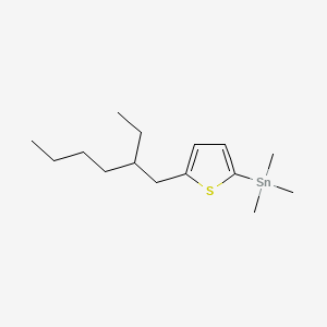 molecular formula C15H28SSn B579841 (5-(2-Ethylhexyl)thiophen-2-yl)trimethylstannane CAS No. 1429306-71-7