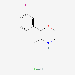 molecular formula C11H15ClFNO B579849 3-Fluorophenmetrazine Hydrochloride 