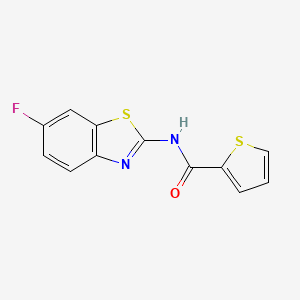 molecular formula C12H7FN2OS2 B5798509 N-(6-fluoro-1,3-benzothiazol-2-yl)thiophene-2-carboxamide 