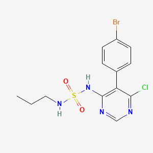 molecular formula C13H14BrClN4O2S B579853 N-[5-(4-Bromophenyl)-6-chloro-4-pyrimidinyl]-N'-propylsulfamide CAS No. 1393813-42-7