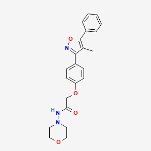 molecular formula C22H23N3O4 B579857 2-(4-(4-methyl-5-phenylisoxazol-3-yl)phenoxy)-N-morpholinoacetamide CAS No. 1529852-28-5