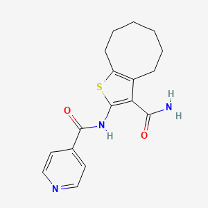 molecular formula C17H19N3O2S B5798651 N-{3-CARBAMOYL-4H5H6H7H8H9H-CYCLOOCTA[B]THIOPHEN-2-YL}PYRIDINE-4-CARBOXAMIDE 