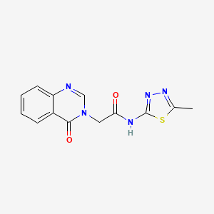 molecular formula C13H11N5O2S B5798692 N-(5-methyl-1,3,4-thiadiazol-2-yl)-2-(4-oxoquinazolin-3(4H)-yl)acetamide 