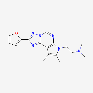 molecular formula C17H20N6O B5798735 N-{2-[2-(2-FURYL)-8,9-DIMETHYL-7H-PYRROLO[3,2-E][1,2,4]TRIAZOLO[1,5-C]PYRIMIDIN-7-YL]ETHYL}-N,N-DIMETHYLAMINE 