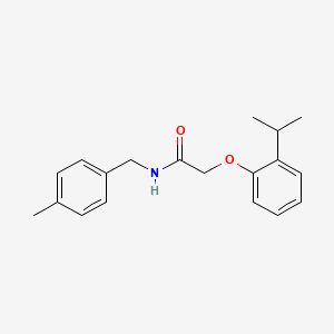 molecular formula C19H23NO2 B5798797 N-[(4-METHYLPHENYL)METHYL]-2-[2-(PROPAN-2-YL)PHENOXY]ACETAMIDE 