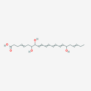 molecular formula C22H32O5 B579884 7,8,17-Trihydroxydocosa-4,9,11,13,15,19-hexaenoic acid CAS No. 872993-05-0