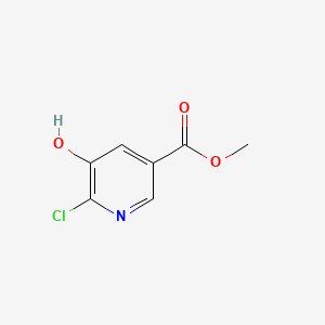 molecular formula C7H6ClNO3 B579885 甲基6-氯-5-羟基烟酸酯 CAS No. 915107-30-1
