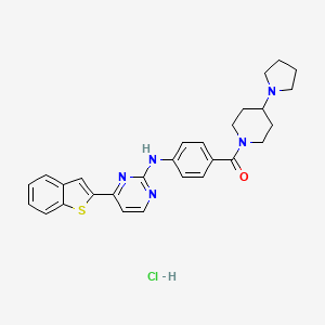 molecular formula C28H30ClN5OS B579891 IKK 16 (hydrochloride) CAS No. 1186195-62-9