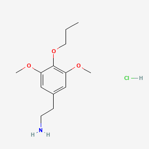 molecular formula C13H22ClNO3 B579897 2-(3,5-Dimethoxy-4-propoxyphenyl)ethan-1-amine hydrochloride CAS No. 61367-69-9