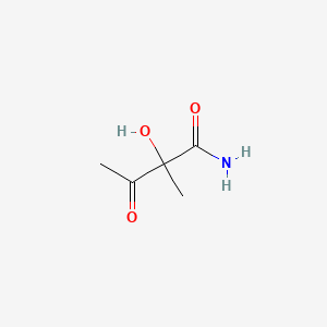 molecular formula C5H9NO3 B579902 2-Acetyllactic acid amide CAS No. 18354-48-8