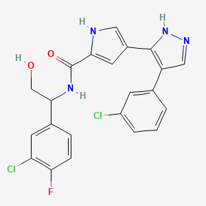 molecular formula C22H17Cl2FN4O2 B579907 ERK2-IN-4 CAS No. 933786-58-4