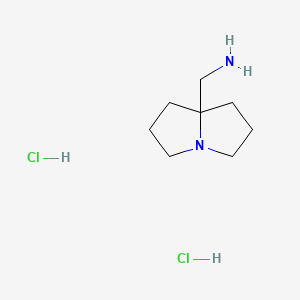 molecular formula C8H18Cl2N2 B579909 Hexahydro-1h-pyrrolizin-7a-ylmethanamine 2hcl CAS No. 80842-67-7