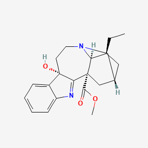 molecular formula C21H26N2O3 B579916 methyl (1S,10S,15R,17S,18S)-17-ethyl-10-hydroxy-3,13-diazapentacyclo[13.3.1.02,10.04,9.013,18]nonadeca-2,4,6,8-tetraene-1-carboxylate CAS No. 16671-16-2