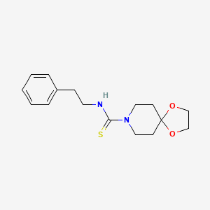 molecular formula C16H22N2O2S B5799240 N-phenethyl-1,4-dioxa-8-azaspiro[4.5]decane-8-carbothioamide 