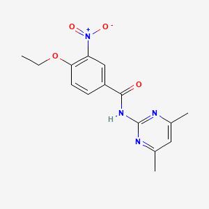 molecular formula C15H16N4O4 B5799413 N-(4,6-dimethylpyrimidin-2-yl)-4-ethoxy-3-nitrobenzamide 