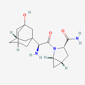molecular formula C18H27N3O3 B579944 3-Descarbonitrile 3-Acetamido Saxagliptin CAS No. 1496712-39-0