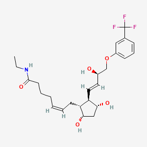 molecular formula C25H34F3NO5 B579945 (5Z)-7-[(1R,2R,3R,5S)-3,5-Dihydroxy-2-[(1E,3R)-3-hydroxy-4-[3-(trifluoromethyl)phenoxy]-1-buten-1-yl]cyclopentyl]-N-ethyl-5-heptenamide CAS No. 1005193-64-5