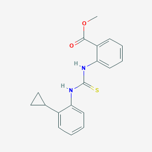 molecular formula C18H18N2O2S B5799458 Methyl 2-{[(2-cyclopropylphenyl)carbamothioyl]amino}benzoate 