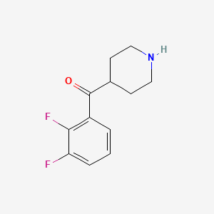 molecular formula C12H13F2NO B579948 (2,3-Difluorophenyl)-piperidin-4-ylmethanone CAS No. 1388035-56-0