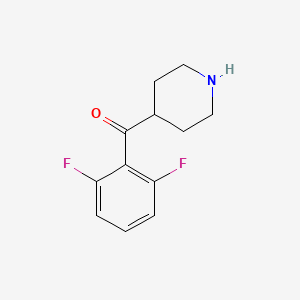molecular formula C12H13F2NO B579950 (2,6-二氟苯基)-哌啶-4-基甲酮 CAS No. 1388072-44-3