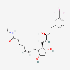 molecular formula C26H36F3NO4 B579953 17-trifluoromethylphenyl trinor Prostaglandin F2alpha ethyl amide CAS No. 1621369-73-0