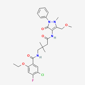 molecular formula C27H32ClFN4O5 B579955 Pontin reptin inhibitor CAS No. 1805818-06-7