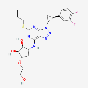 molecular formula C23H28F2N6O4S B579956 Ticagrelor sulphone CAS No. 1788033-05-5