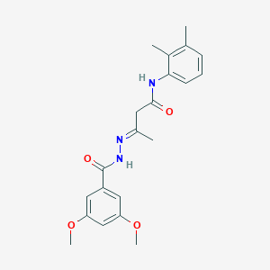 molecular formula C21H25N3O4 B5799603 N-[(E)-[4-(2,3-dimethylanilino)-4-oxobutan-2-ylidene]amino]-3,5-dimethoxybenzamide 