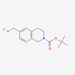 molecular formula C15H21NO3 B579966 叔丁基 6-(羟甲基)-3,4-二氢异喹啉-2(1H)-羧酸酯 CAS No. 622867-52-1