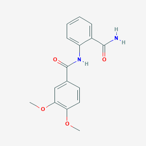 molecular formula C16H16N2O4 B5799843 N-(2-carbamoylphenyl)-3,4-dimethoxybenzamide 