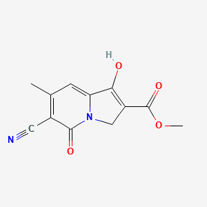 Methyl 6-cyano-1-hydroxy-7-methyl-5-oxo-3,5-dihydroindolizine-2-carboxylate