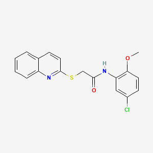 molecular formula C18H15ClN2O2S B5800007 N-(5-chloro-2-methoxyphenyl)-2-quinolin-2-ylsulfanylacetamide 