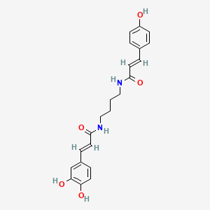 molecular formula C22H24N2O5 B580001 N-p-coumaroyl-N'-caffeoylputrescine 