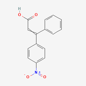 molecular formula C15H11NO4 B580010 3-(4-Nitrophenyl)-3-phenylprop-2-enoic acid CAS No. 17683-99-7