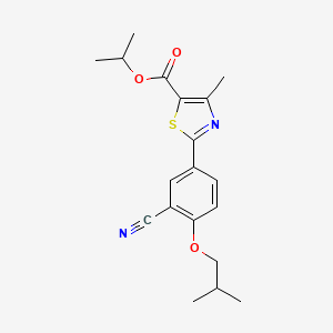 molecular formula C19H22N2O3S B580022 Isopropyl 2-(3-cyano-4-isobutoxyphenyl)-4-methylthiazole-5-carboxylate CAS No. 1346238-10-5