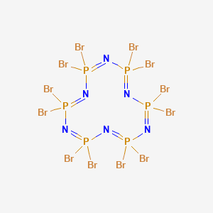 molecular formula Br12N6P6 B580023 2,2,4,4,6,6,8,8,10,10,12,12-Dodecabromo-1,3,5,7,9,11-hexaza-2lambda5,4lambda5,6lambda5,8lambda5,10lambda5,12lambda5-hexaphosphacyclododeca-1,3,5,7,9,11-hexaene CAS No. 17497-82-4