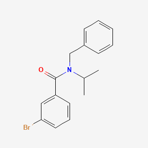 molecular formula C17H18BrNO B5800259 N-benzyl-3-bromo-N-propan-2-ylbenzamide 